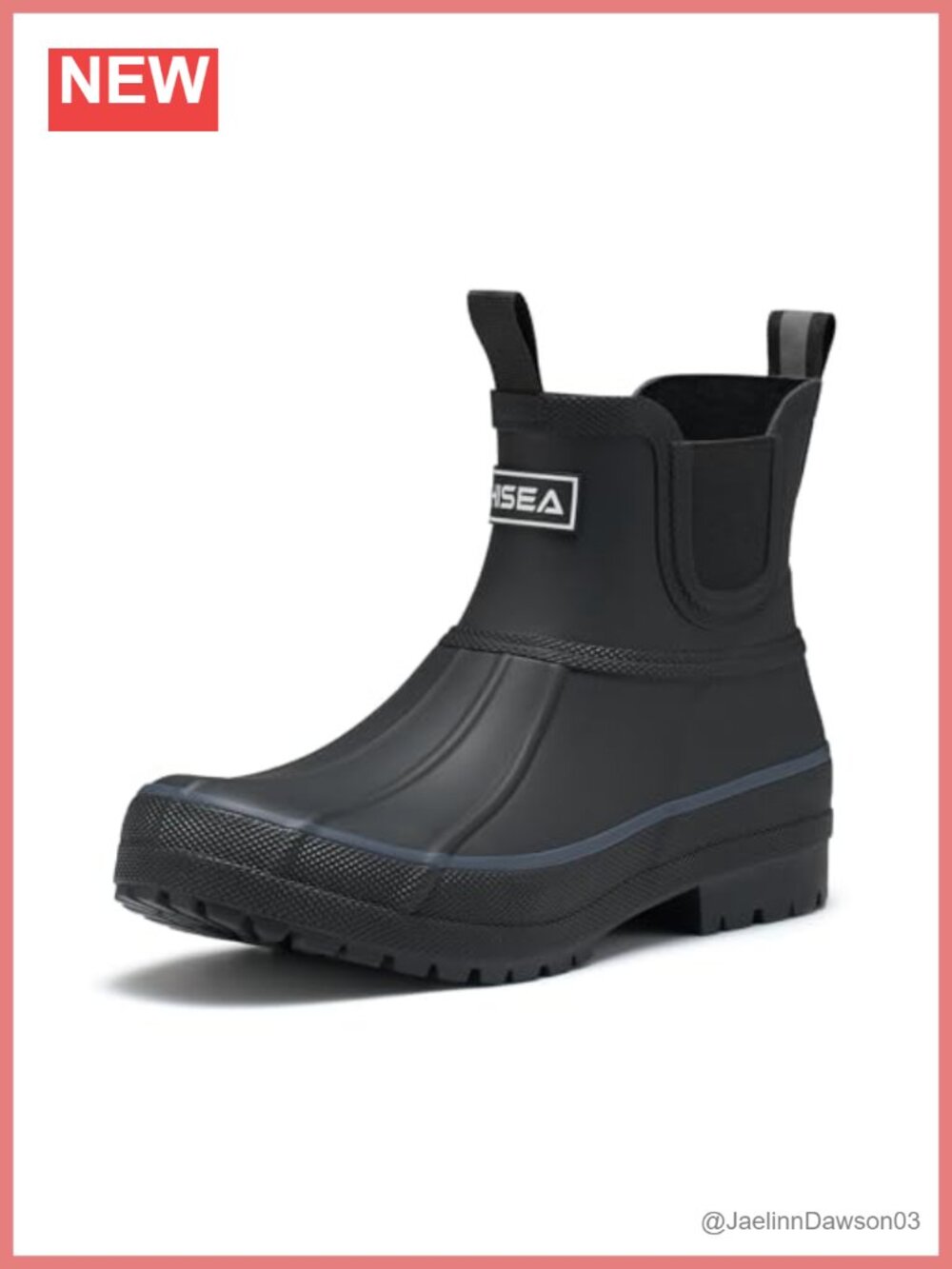 HISEA Women's Duck Chelsea Rain Boots Waterproof Ankle Garden Shoes